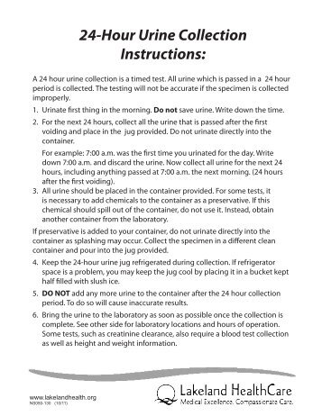 24 urine collection instructions