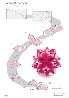 origami flower instructions pdf