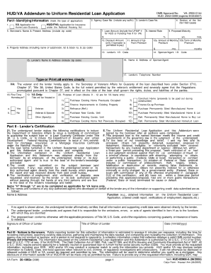 uniform residential loan application instructions