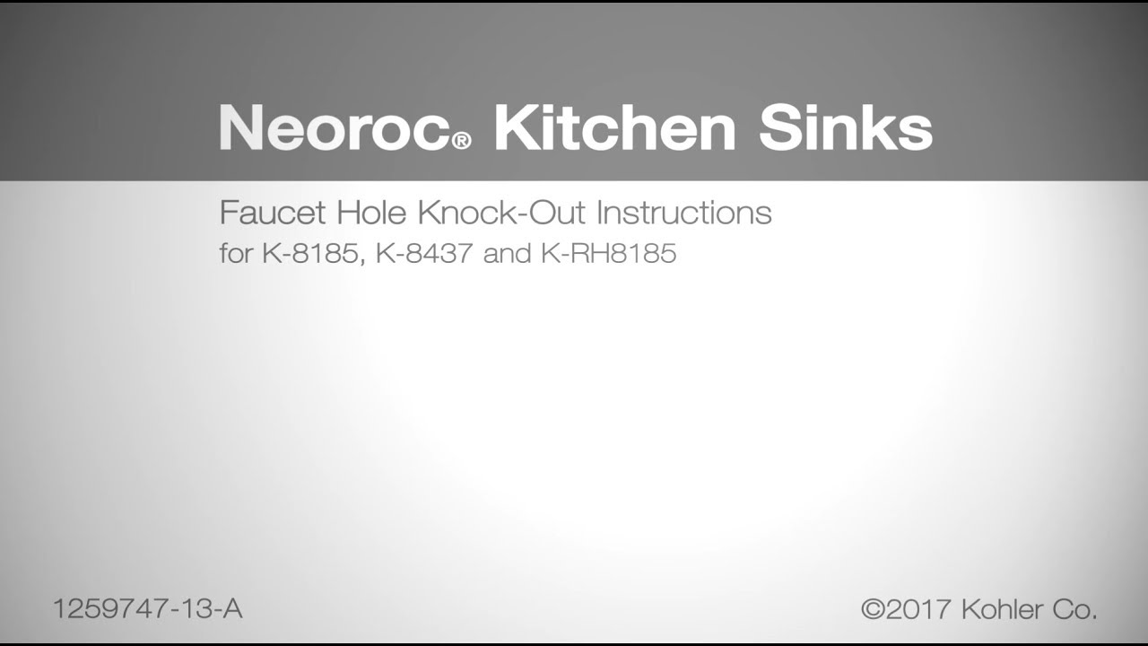 blanco sink knockout instructions