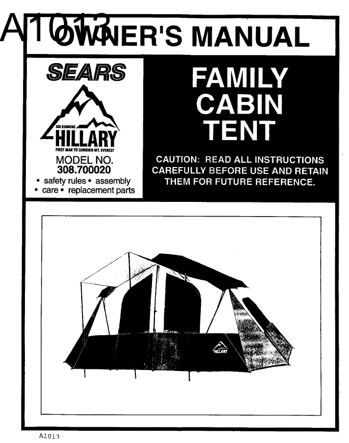 hillary dome tent instructions