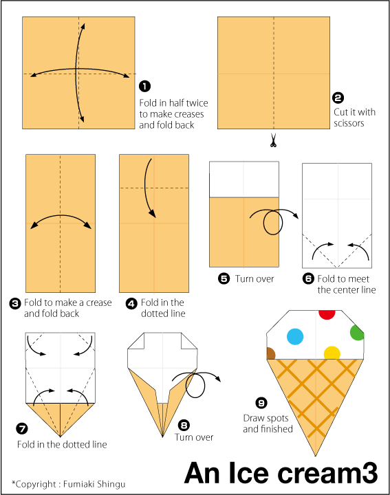 origami food folding instructions