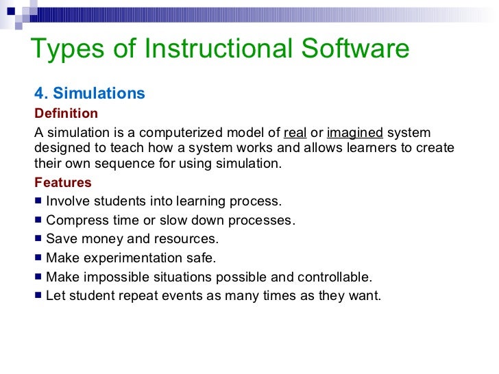 types of instructional software